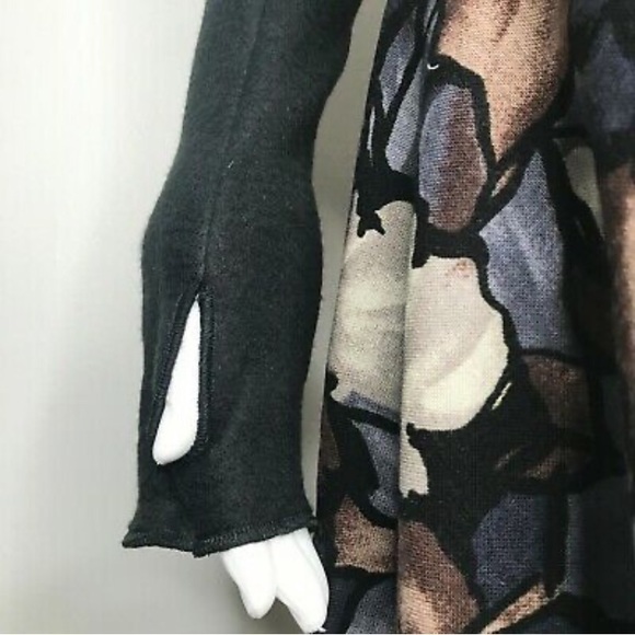 Black Fleece Gloves Winter Hand Warmers Fingerless Gloves Mens Tattoo Covers - Picture 4 of 5